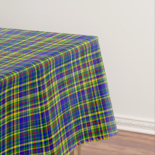 Primary Colors-Plaid 14-COTTON TABLECLOTH 52x70in