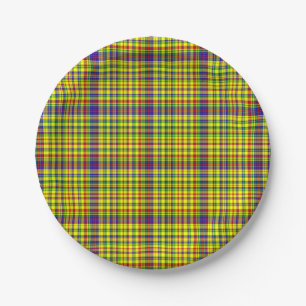 Primary Colors, PLAID 18-PAPER PARTY PLATES