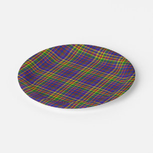 Primary Colors, PLAID 20-PAPER PARTY PLATES