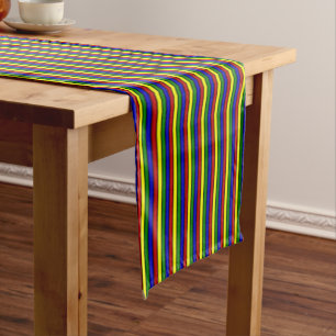 Primary Colors-ROLLED STRIPES-COTTON TABLE RUNNER