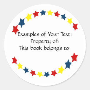 Primary Colour Stars Sticker