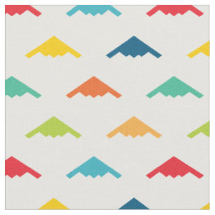 Primary Coloured B-2 Spirit Stealth Bomber Pattern Fabric