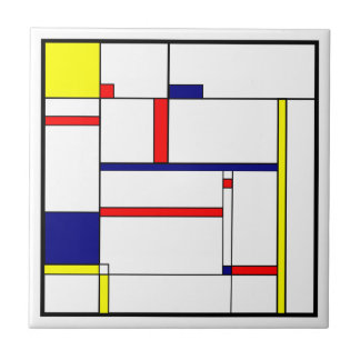 Primary Colours and Shapes Ceramic Tile
