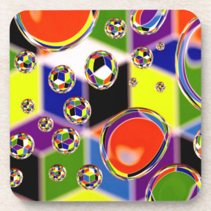 Primary Colours Art Coaster