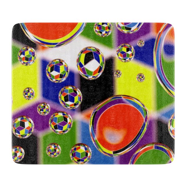 Primary Colours Art Cutting Board (Front)