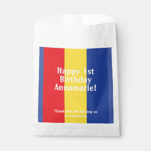 Primary Colours Birthday Party Favour Bag