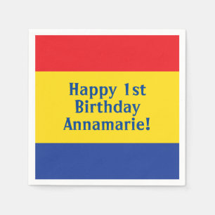 Primary Colours Birthday Party Napkin