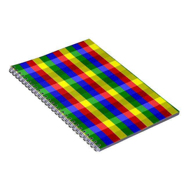 Primary Colours Checks Notebook (Right Side)