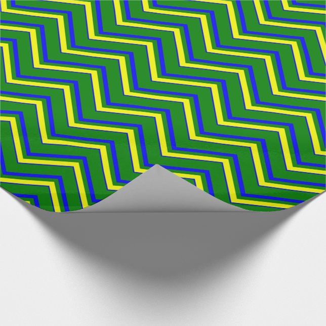 Primary Colours-CHEVRON 05-Gift Wrapping Paper (Corner)
