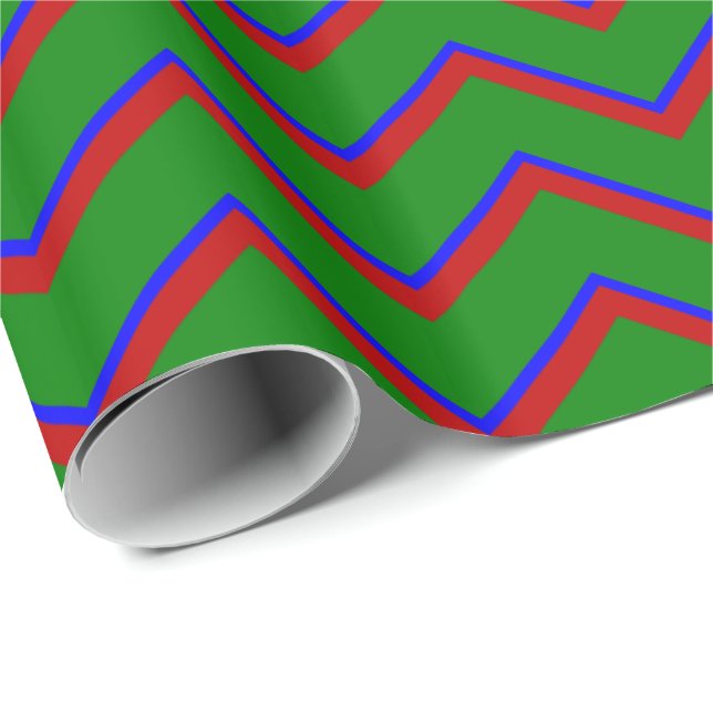 Primary Colours-CHEVRON 16-Gift Wrapping Paper (Roll Corner)