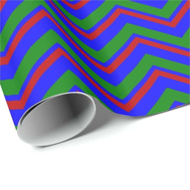 Primary Colours-CHEVRON 19-Gift Wrapping Paper (Roll Corner)