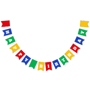 Primary Colours Happy Birthday Bunting