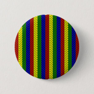 Primary Colours Herringbone 6 Cm Round Badge