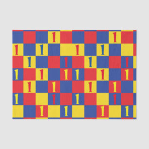 Primary Colours Kids 1st Birthday Party Tissue Paper