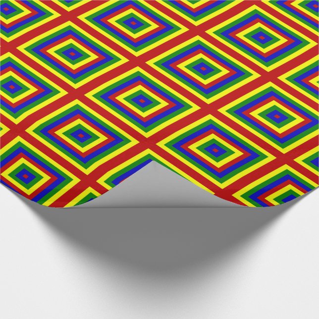 Primary Colours,LAYERED SQUARES-GIFT WRAPPING PAPE Paper (Corner)