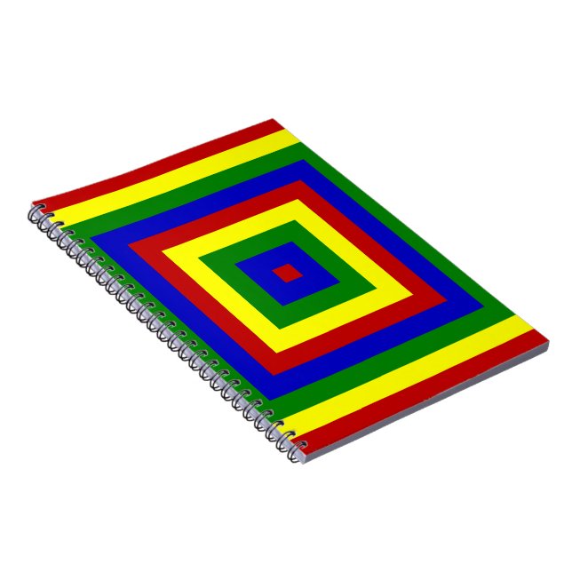 Primary Colours Layered Squares Notebook (Right Side)