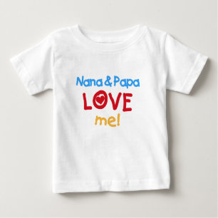 Primary Colours Nana and Papa Love Me Baby T-Shirt