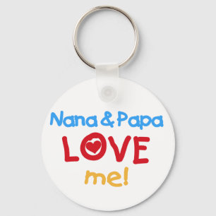 Primary Colours Nana and Papa Love Me Key Ring