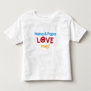 Primary Colours Nana and Papa Love Me Toddler T-Shirt