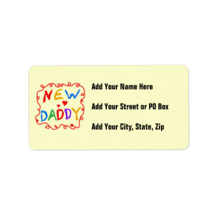 Primary Colours New Daddy Gifts Label