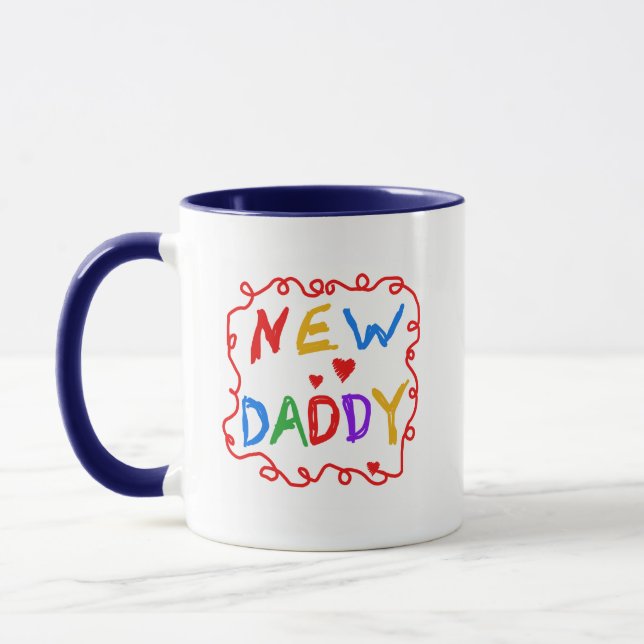 Primary Colours New Daddy Tshirts and Gifts Mug (Left)