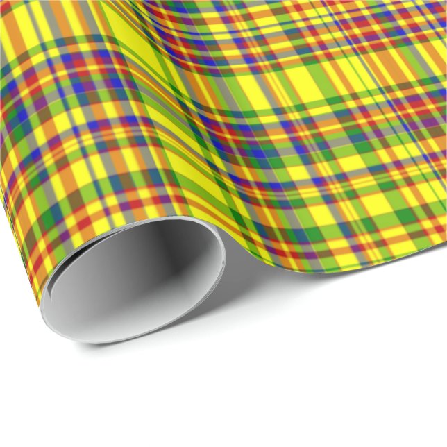 Primary Colours-PLAID 01-Gift Wrapping Paper (Roll Corner)