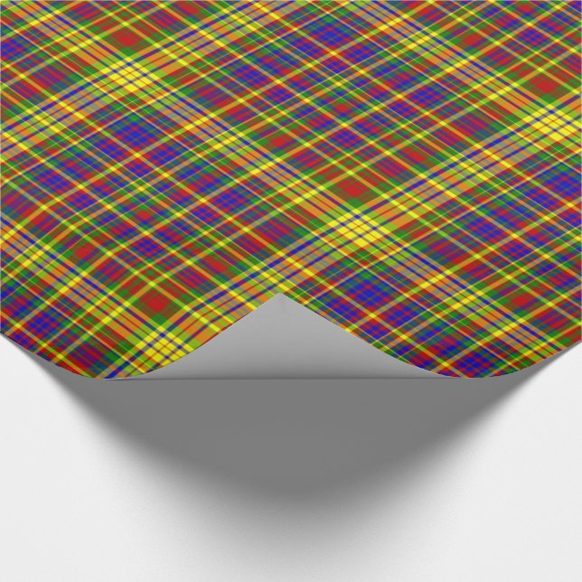 Primary Colours-PLAID 02-Gift Wrapping Paper (Corner)