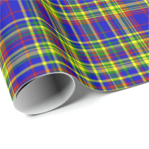 Primary Colours-PLAID 06-Gift Wrapping Paper