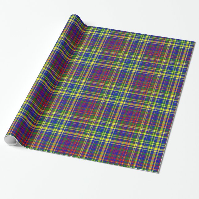 Primary Colours-PLAID 08-Gift Wrapping Paper (Unrolled)