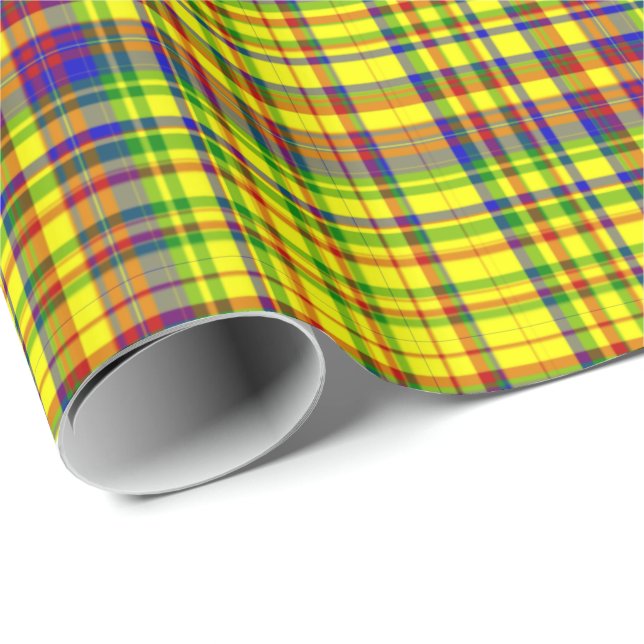 Primary Colours-PLAID 09-Gift Wrapping Paper (Roll Corner)