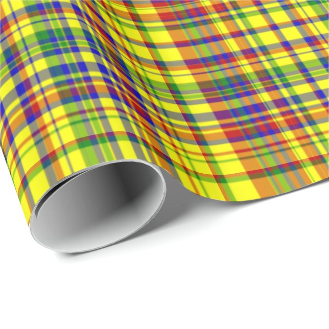 Primary Colours-PLAID 17-Gift Wrapping Paper (Roll Corner)