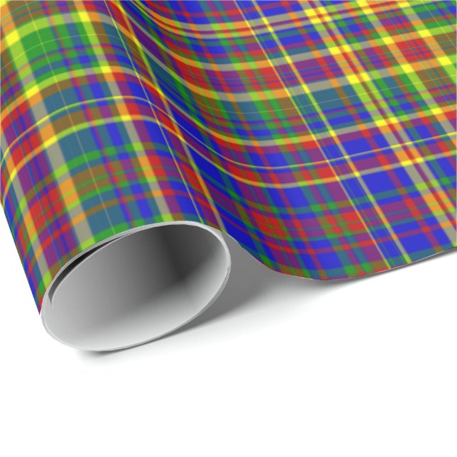 Primary Colours-PLAID 20-Gift Wrapping Paper (Roll Corner)