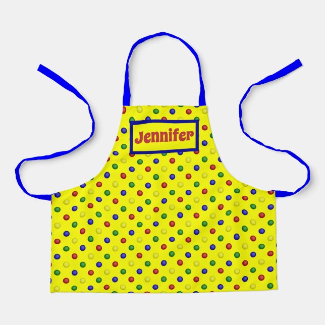 Primary-Colours-Polka Dots- Apron (Front)