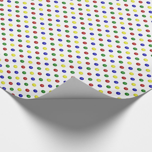 Primary Colours, Polka Dots Transparent GIFT WRAP (Corner)
