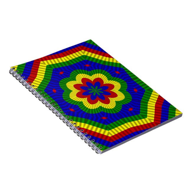 Primary Colours Rolled Flower 1 Notebook (Right Side)