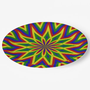 Primary Colours, Rolled Flower 3-Paper Plates