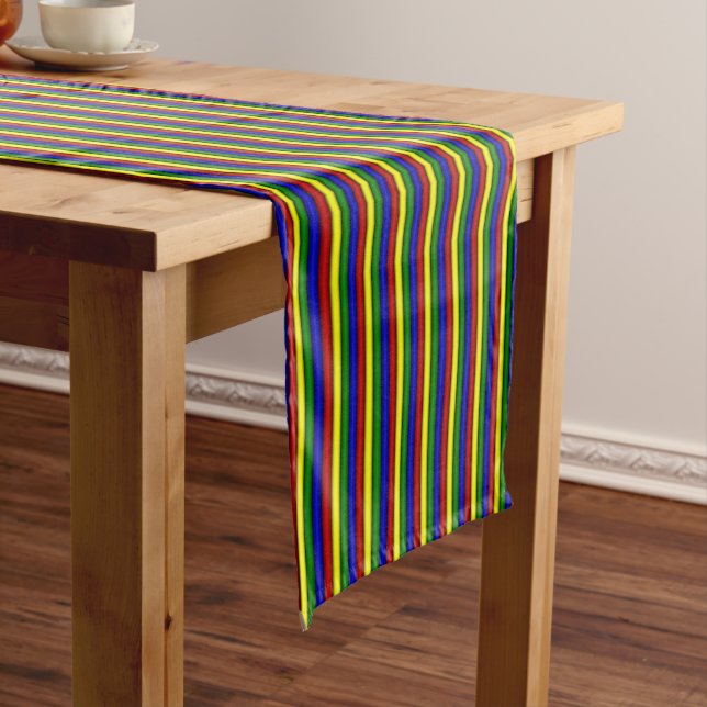Primary Colours-ROLLED STRIPES-COTTON TABLE RUNNER (In Situ)