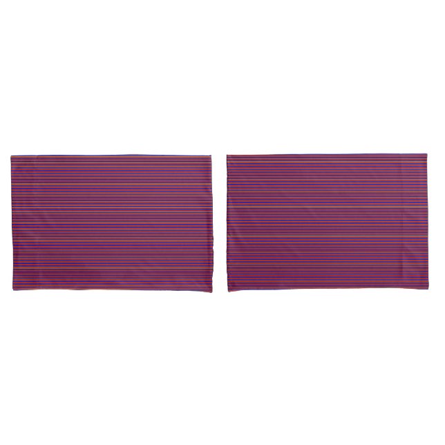 Primary Colours-Stripes 08-Pillow Case Set Pillowcase (Front-Set)