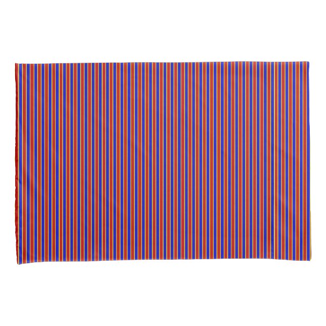Primary Colours-Stripes 16-Pillow Case Set Pillowcase (Front-Right)