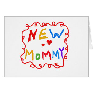 Primary Colours Text New Mummy Tshirts