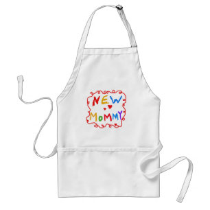 Primary Colours Text New Mummy  Tshirts Standard Apron