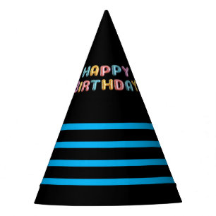 Primary Colours Toy Building Bricks Pattern Print Party Hat