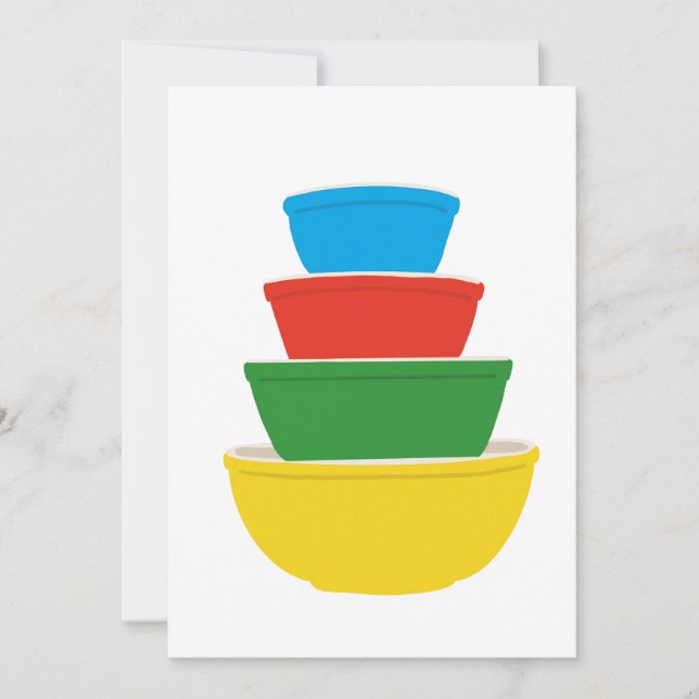Primary Colours Vintage Pyrex Notecard (Front)