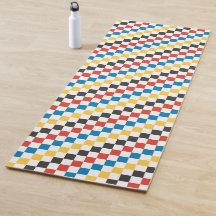 Primary Colours with Black and White Chequerboard