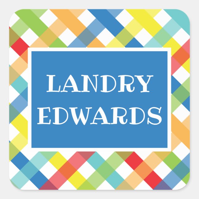 Primary Criss Cross Personalised Stickers (Front)