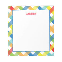 Primary Criss Cross Personalized Notepad