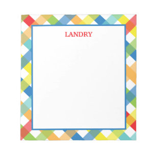 Primary Criss Cross Personalized Notepad