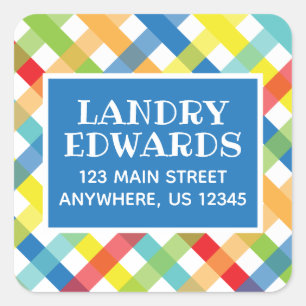 Primary Criss Cross Return Address Labels