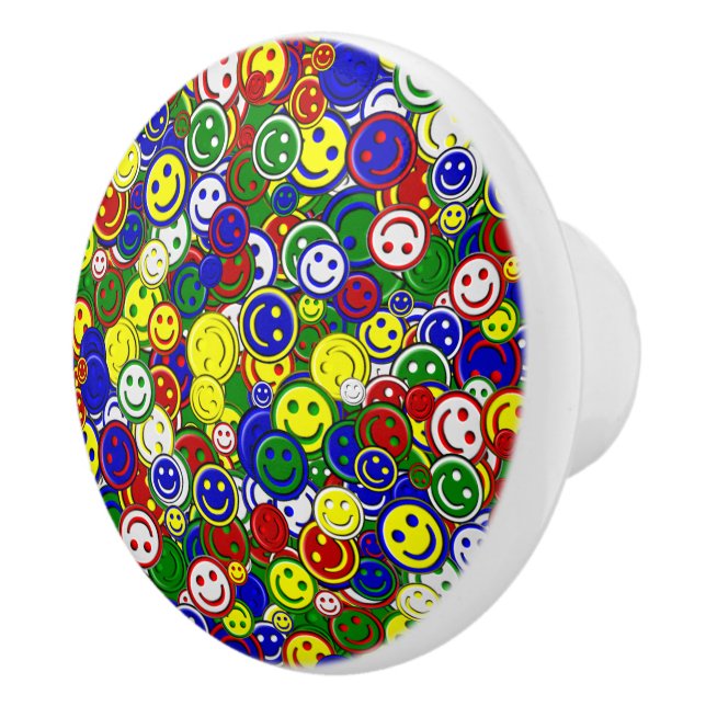 Primary Face Beads-GREEN-CERAMIC KNOB (Right)