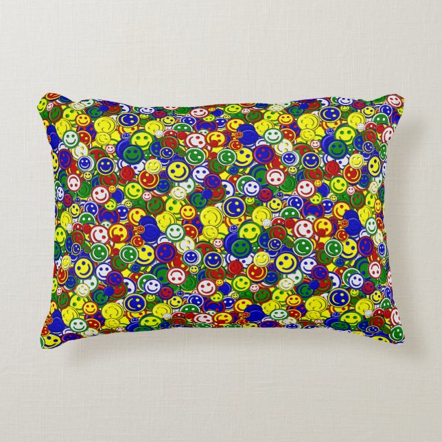 Primary Face Beads-YELLOW-ACCENT PILLOW (Front)